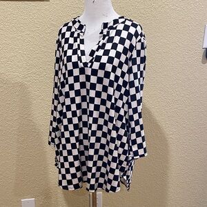 Celeste Monochrome Checkered Tunic